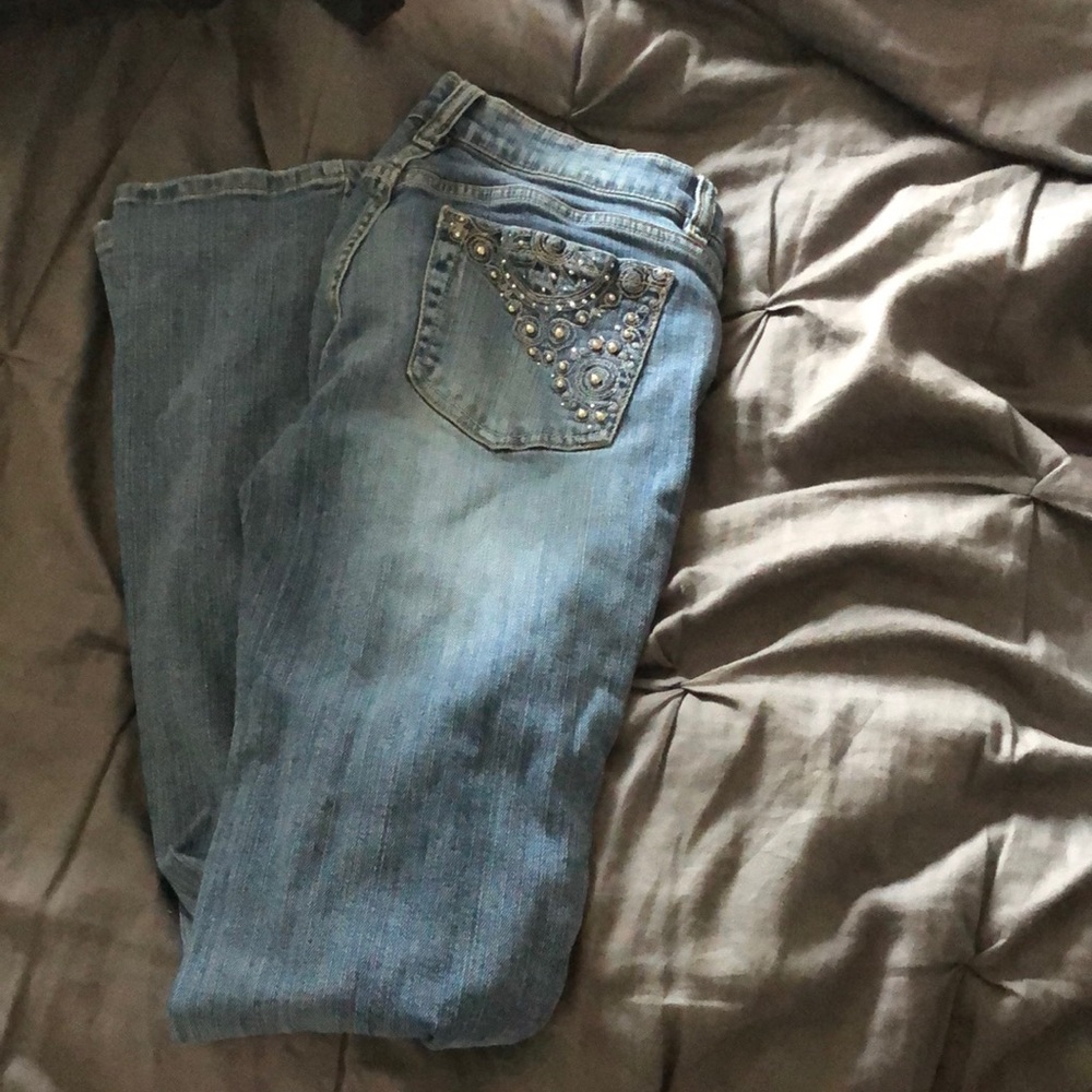 Milky Way bootcut jeans.